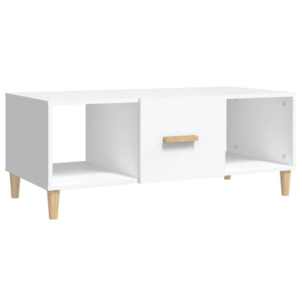 Soffbord vit 102x50x40 cm konstruerat trä