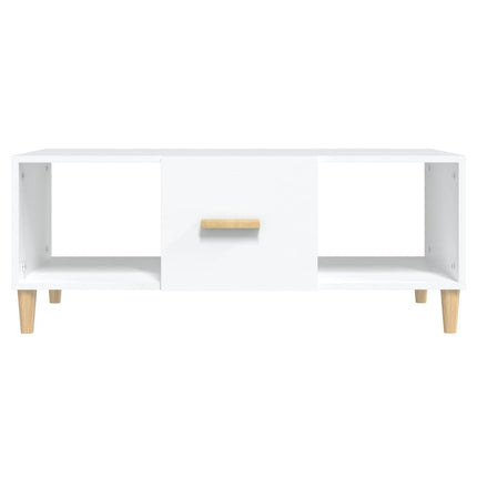 Soffbord vit 102x50x40 cm konstruerat trä