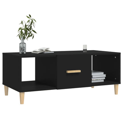 Soffbord svart 102x50x40 cm konstruerat trä