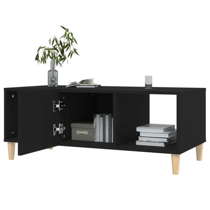 Soffbord svart 102x50x40 cm konstruerat trä