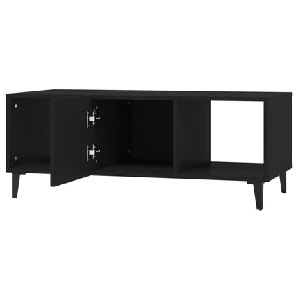 Soffbord svart 102x50x40 cm konstruerat trä