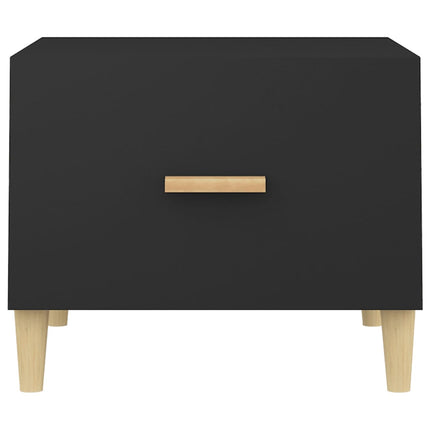 Soffbord 2 st svart 50x50x40 cm konstruerat trä