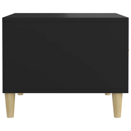 Soffbord 2 st svart 50x50x40 cm konstruerat trä