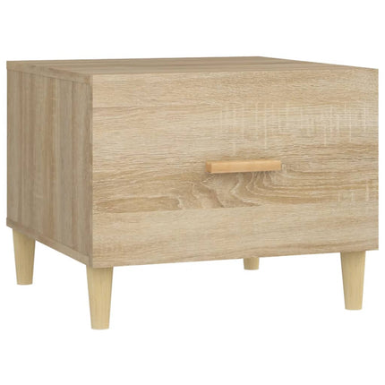 Soffbord 2 st sonoma ek 50x50x40 cm konstruerat trä