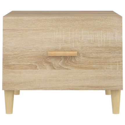 Soffbord 2 st sonoma ek 50x50x40 cm konstruerat trä