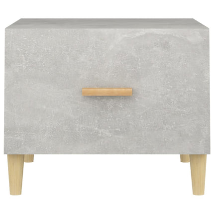 Soffbord betonggrå 50x50x40 cm konstruerat trä