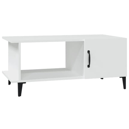 Soffbord vit 90x50x40 cm konstruerat trä