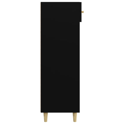 Skoskåp svart 60x35x105 cm konstruerat trä