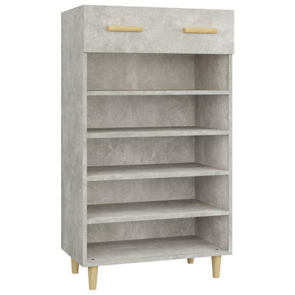 Skoskåp betonggrå 60x35x105 cm konstruerat trä