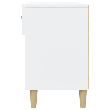 Skoskåp vit 102x35x55 cm konstruerat trä