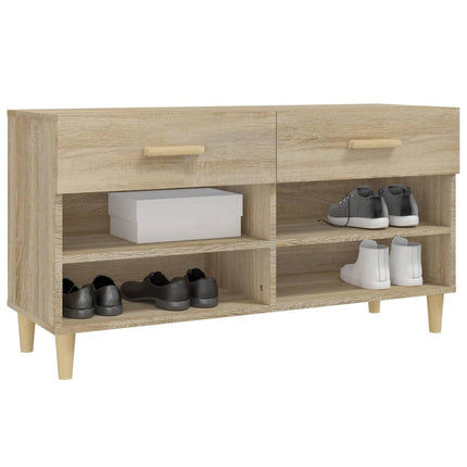 Skoskåp sonoma-ek 102x35x55 cm konstruerat trä