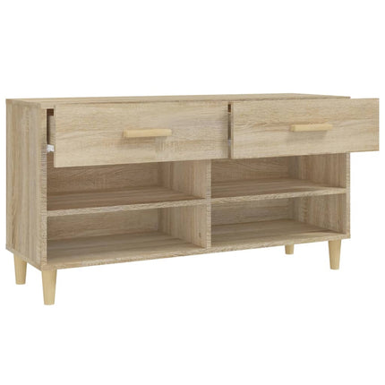 Skoskåp sonoma-ek 102x35x55 cm konstruerat trä