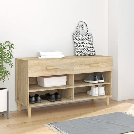 Skoskåp sonoma-ek 102x35x55 cm konstruerat trä