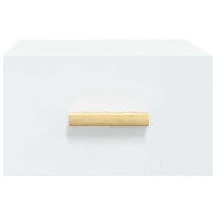Väggmonterat sängbord vit 35x35x20 cm