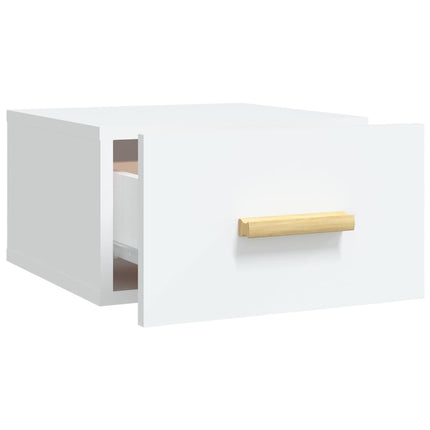 Väggmonterade sängbord 2 st vit 35x35x20 cm