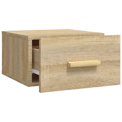 Väggmonterat sängbord sonoma-ek 35x35x20 cm