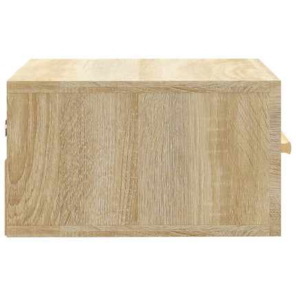 Väggmonterat sängbord sonoma-ek 35x35x20 cm