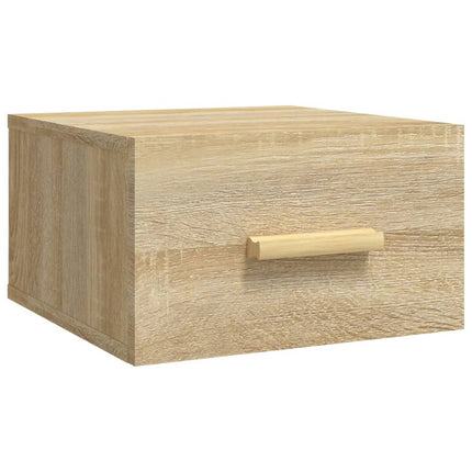 Väggmonterade sängbord 2 st sonoma-ek 35x35x20 cm