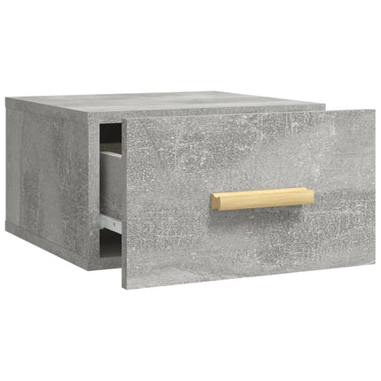 Väggmonterade sängbord 2 st betonggrå 35x35x20 cm