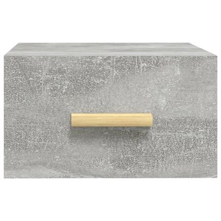 Väggmonterade sängbord 2 st betonggrå 35x35x20 cm