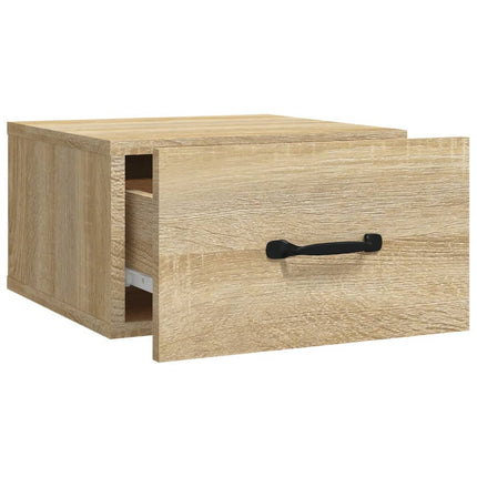 Väggmonterat sängbord sonoma-ek 35x35x20 cm