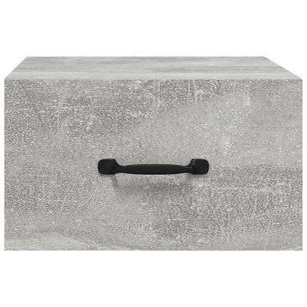 Väggmonterat sängbord betonggrå 35x35x20 cm