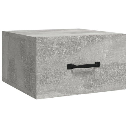 Väggmonterade sängbord 2 st betonggrå 35x35x20 cm