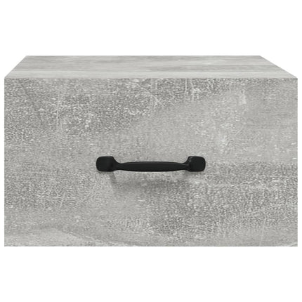 Väggmonterade sängbord 2 st betonggrå 35x35x20 cm