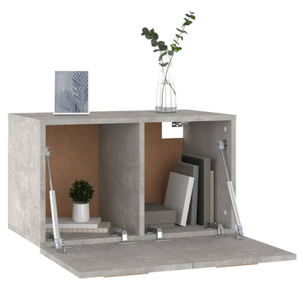 Väggskåp betonggrå 60x36,5x35 cm konstruerat trä