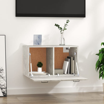 Väggskåp betonggrå 60x36,5x35 cm konstruerat trä