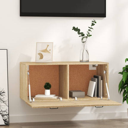 Väggskåp sonoma-ek 80x36,5x35 cm konstruerat trä