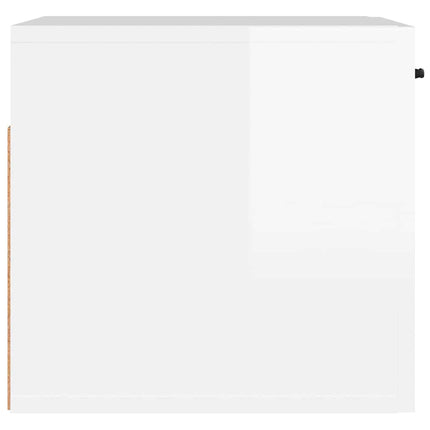 Väggskåp vit högglans 80x36,5x35 cm konstruerat trä