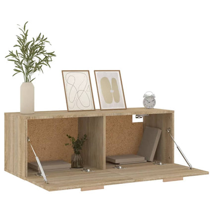 Väggskåp sonoma-ek 100x36,5x35 cm konstruerat trä