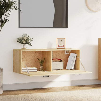 Väggskåp sonoma-ek 100x36,5x35 cm konstruerat trä