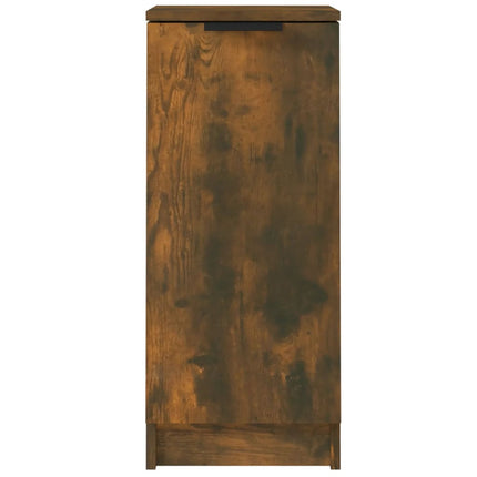 Skänkar 2 st rökfärgad ek 30x30x70 cm konstruerat trä
