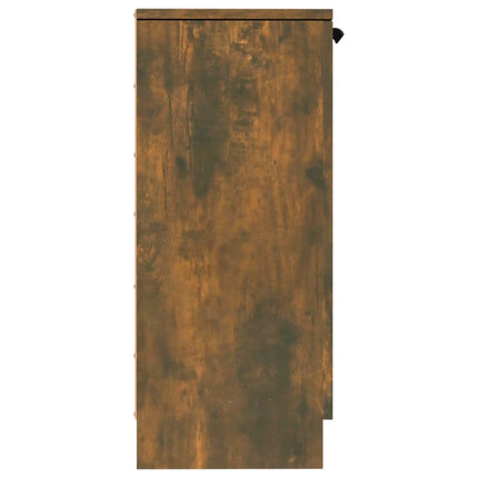 Skänkar 2 st rökfärgad ek 30x30x70 cm konstruerat trä