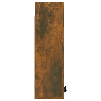 Badrumsskåp väggmonterat rökfärgad ek 32x20x67 cm