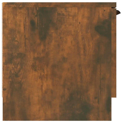 Tv-bänk rökfärgad ek 102x35x36,5 cm konstruerat trä
