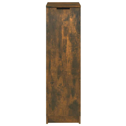 Skoställ rökfärgad ek 30x35x100 cm konstruerat trä