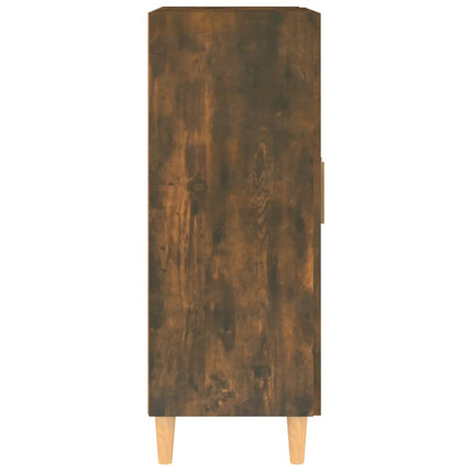 Skåp rökfärgad ek 69,5x34x90 cm konstruerat trä
