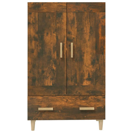 Skåp Rökfärgad ek 70x31x115 cm konstruerat trä