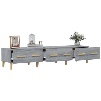 Tv-bänk grå sonoma 150x34,5x30 cm konstruerat trä