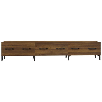 Tv-bänk brun ek 150x34,5x30 cm konstruerat trä