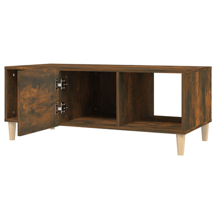 Soffbord rökfärgad ek 102x50x40 cm konstruerat trä
