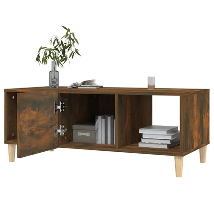 Soffbord rökfärgad ek 102x50x40 cm konstruerat trä