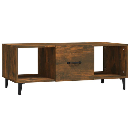 Soffbord rökfärgad ek 102x50x40 cm konstruerat trä