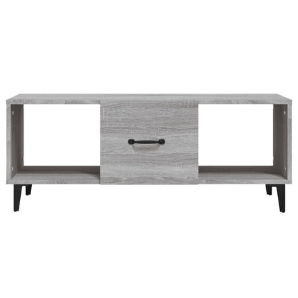 Soffbord grå sonoma 102x50x40 cm konstruerat trä