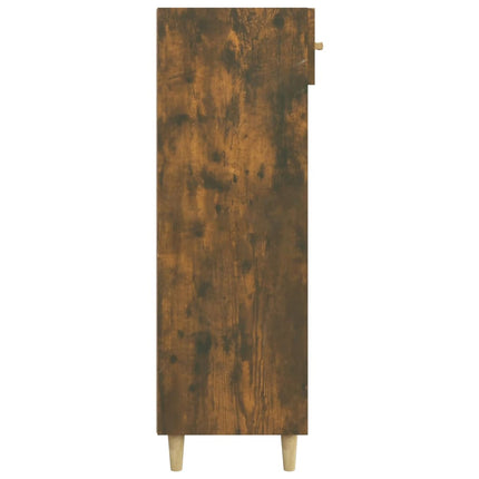 Skoställ rökfärgad ek 60x35x105 cm konstruerat trä