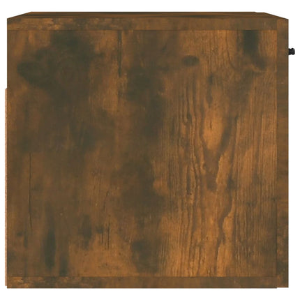 Tv-bänk rökfärgad ek 80x35x36,5 cm konstruerat trä