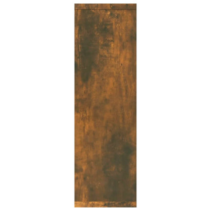 Vägghylla rökfärgad ek 85x16x52,5 cm konstruerat trä